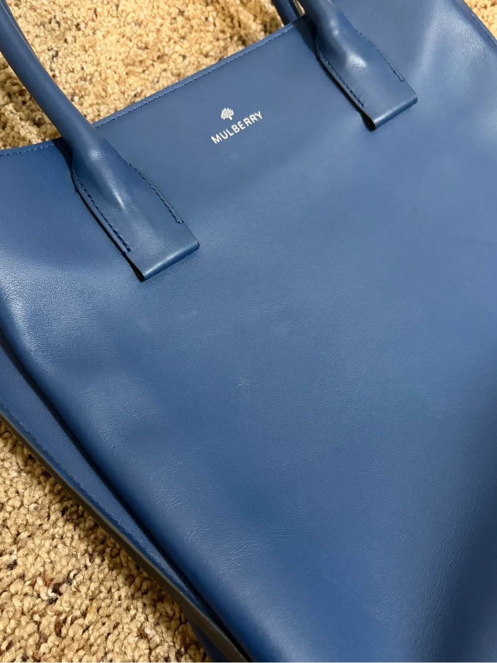 Mulberry Arundel Leather Tote Bag Blue